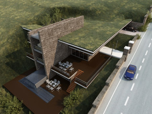 modern mountain house 3D Model