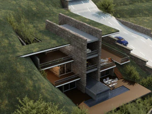 modern mountain house 3D Model