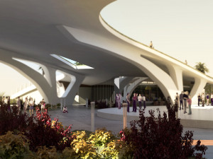 Modern contemporary park with 3d grass Model 3D