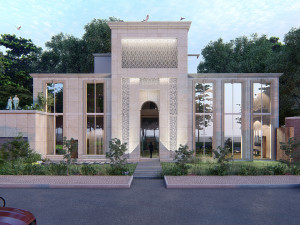 classic villa revit and lumion with 3d grass 3D 模型