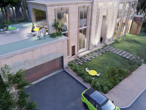 classic villa revit and lumion with 3d grass 3D Model