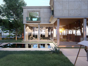 classic villa revit and lumion with 3d grass 3D Model