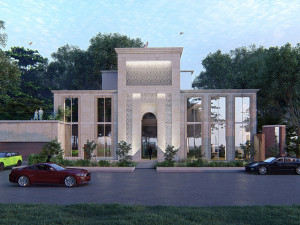 classic villa revit and lumion with 3d grass 3D Model