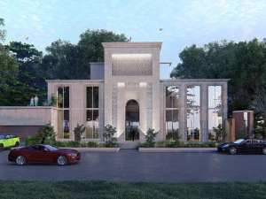 classic villa revit and lumion with 3d grass 3D Model