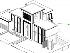 classic villa revit and lumion with 3d grass 3D Model