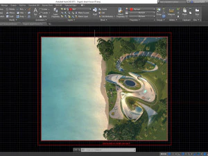 Casa de vila de praia org&acirc;nica e grama 3d Modelo 3D