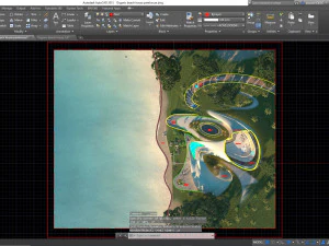 Casa de vila de praia org&acirc;nica e grama 3d Modelo 3D