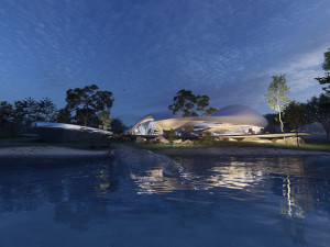 Organic architecture beach villa house Lumion render Bonus Revit Modello 3D