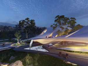 Organic architecture beach villa house Lumion render Bonus Revit Modello 3D