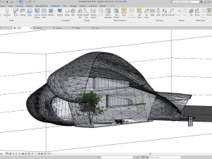 Organic architecture beach villa house Lumion render Bonus Revit Modello 3D