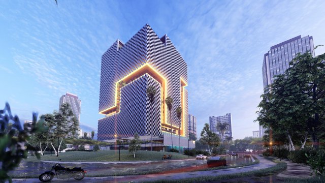 Tower in a city FULL Residential building Revit Lumion Modello 3D .c4d .max .obj .3ds .fbx .stl .blend 