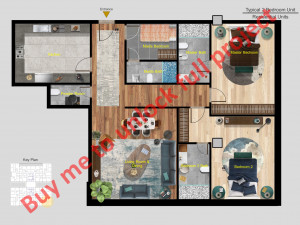 Tower in a city FULL Residential building Revit Lumion Modello 3D