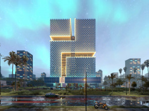 Tower in a city FULL Residential building Revit Lumion Modello 3D