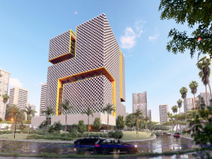 Tower in a city FULL Residential building Revit Lumion Modello 3D