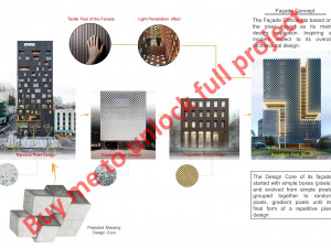 Tower in a city FULL Residential building Revit Lumion Modello 3D