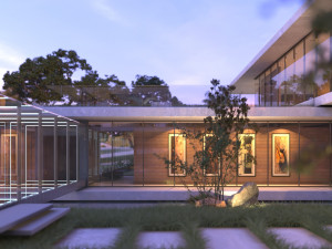 Modern beach house Revit and Vray 3ds max 3D Model