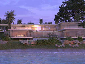 Modern beach house Revit and Vray 3ds max 3D Модель