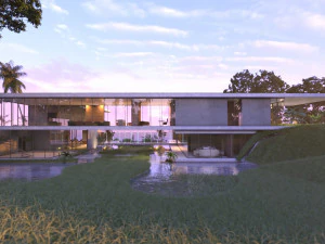 Modern beach house Revit and Vray 3ds max 3D Model
