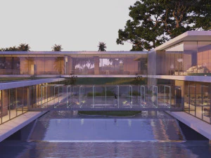 Modern beach house Revit and Vray 3ds max 3D Model