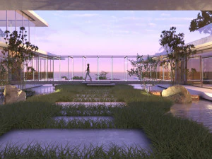 Modern beach house Revit and Vray 3ds max 3D Model