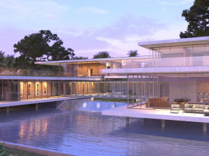 Modern beach house Revit and Vray 3ds max 3D Model