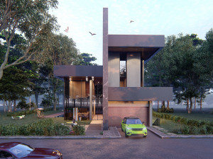 Modern house full project Revit and Lumion with 3d grass 3D Модель