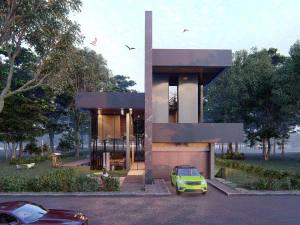 Modern house full project Revit and Lumion with 3d grass 3D Model