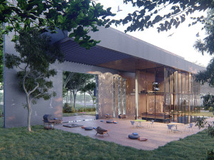 Modern house full project Revit and Lumion with 3d grass 3D Модель