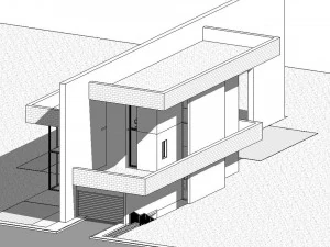 Modern house full project Revit and Lumion with 3d grass 3D Model