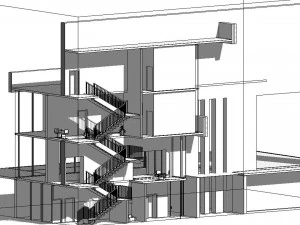 Modern house full project Revit and Lumion with 3d grass 3D Model