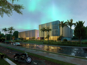 Commercial building Revit Lumion with 3d grass Model 3D