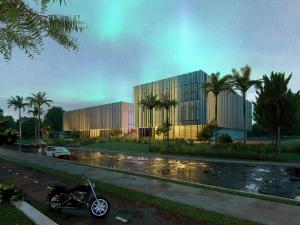 Commercial building Revit Lumion with 3d grass 3D Model