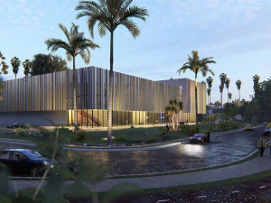Commercial building Revit Lumion with 3d grass 3D Model