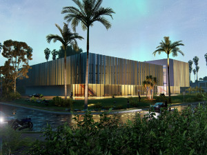 Commercial building Revit Lumion with 3d grass 3D-Modell