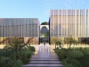 Commercial building Revit Lumion with 3d grass 3D Model