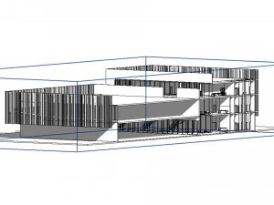 Commercial building Revit Lumion with 3d grass 3D Model