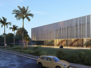 Commercial building Revit Lumion with 3d grass 3D-Modell