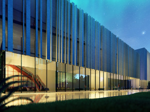 Commercial building Revit Lumion with 3d grass 3D-Modell