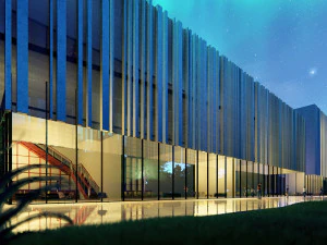 Commercial building Revit Lumion with 3d grass 3D Model