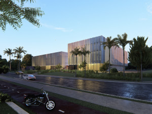 Commercial building Revit Lumion with 3d grass 3D-Modell