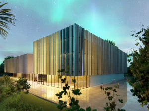 Commercial building Revit Lumion with 3d grass 3D Model