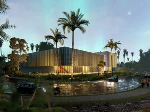 Commercial building Revit Lumion with 3d grass 3D Model