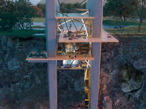 Beach Mountain cliff house Modern architecture Revit and 3ds max corona 3D Model