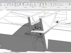 Beach Mountain cliff house Modern architecture Revit and 3ds max corona 3D Model