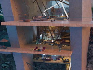 Beach Mountain cliff house Modern architecture Revit and 3ds max corona 3D Model