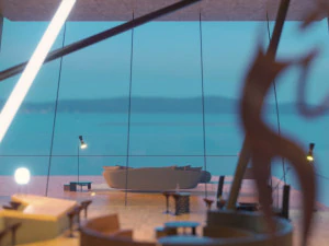 Beach Mountain cliff house Modern architecture Revit and 3ds max corona 3D Model