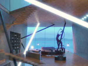 Beach Mountain cliff house Modern architecture Revit and 3ds max corona 3D Model