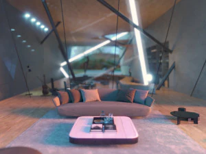 Beach Mountain cliff house Modern architecture Revit and 3ds max corona 3D Model