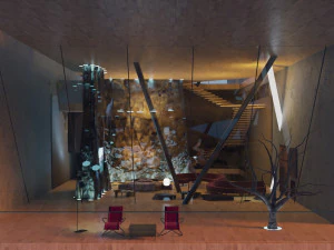 Beach Mountain cliff house Modern architecture Revit and 3ds max corona 3D Model