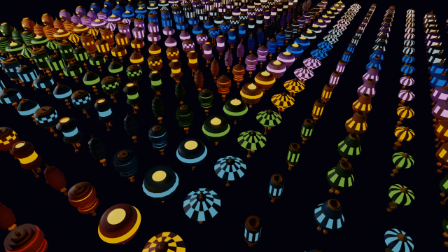 paper lanterns 3D Model .c4d .max .obj .3ds .fbx .stl .blend 